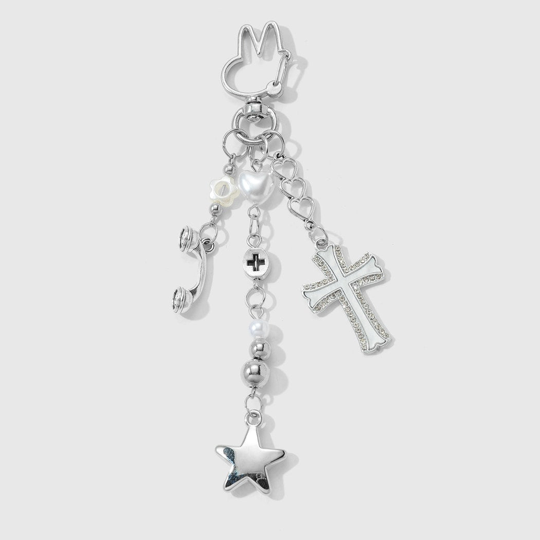 Keypus - Vintage Y2K Cross Charm Keychain
