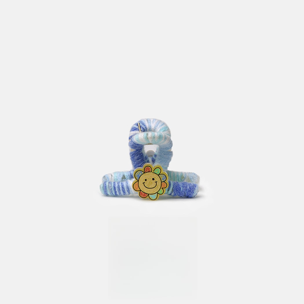 Beau - Cartoon Smiley Yarn Wrapped Polyester Claw Clip