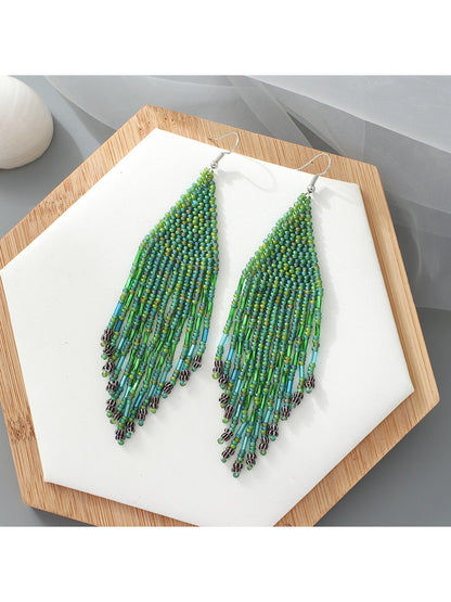 Earedge - Seed Bead Fringe Earrings