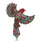 Brovia - Enamel Bird Rhinestone Accent Fashion Brooch