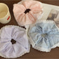 Gifty - Striped Lace-Trimmed Scrunchie