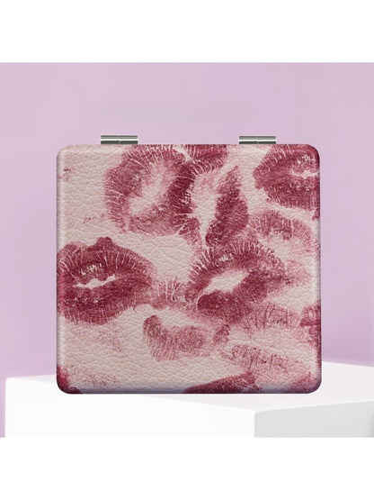 Mirroray - Minimalist Square Cherry Pattern Compact Mirror
