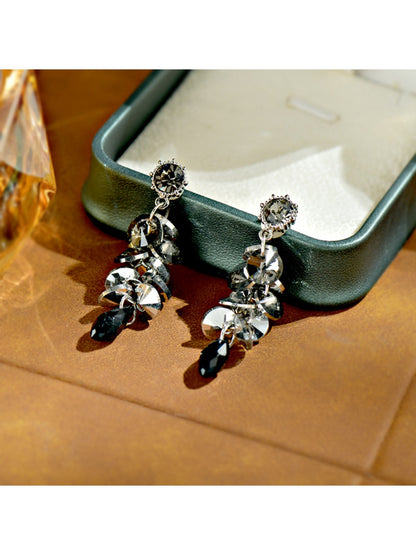 Earedge - Elegant Bead And Tassel Drop Earrings