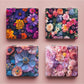 Mirroray - Portable Foldable Floral Print Makeup Mirror