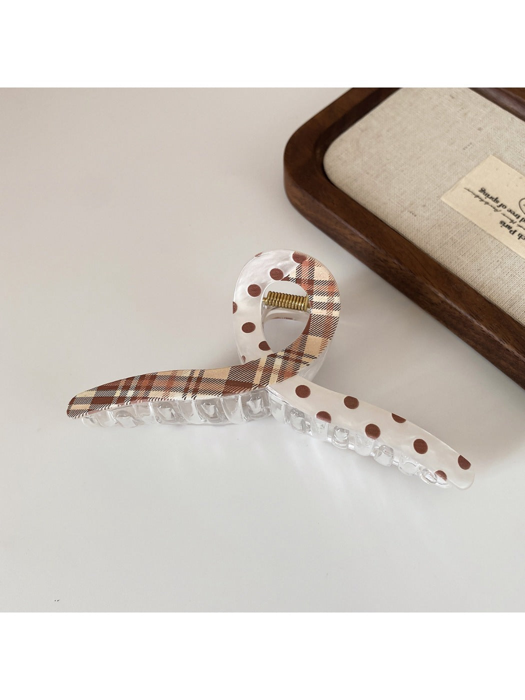 Beau - Plaid Leopard Polka Dot Hair Claw Clip