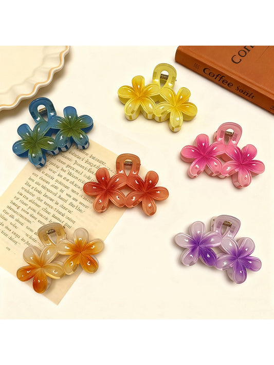 Beau - Sweet Floral Double Bloom Hair Claw Clip