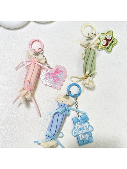 Keypus - Sweet Style Candy Wrapper Charm Ring Keychain