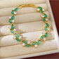 Lovra - Oval Detail Synthetic Zircon Clasp Bracelet