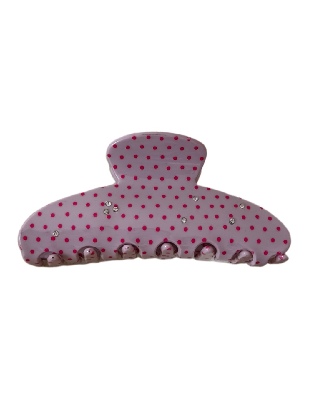 Beau - Semi-Circular Polka Dot Acetate Claw Clip