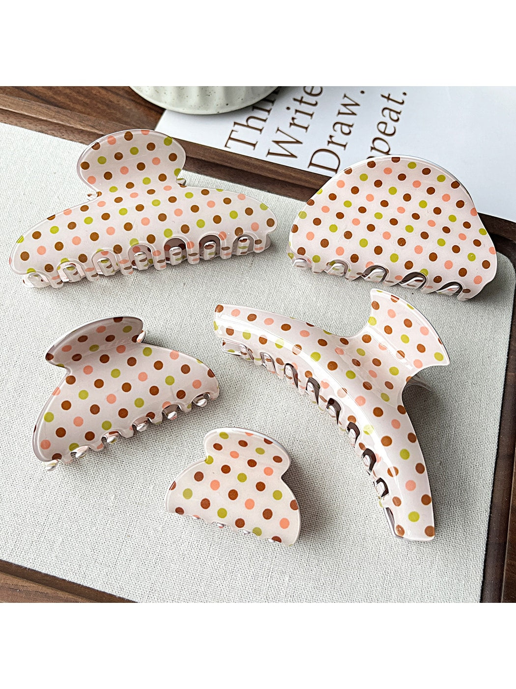 Beau - Modern Candy Polka Dot Claw Clip