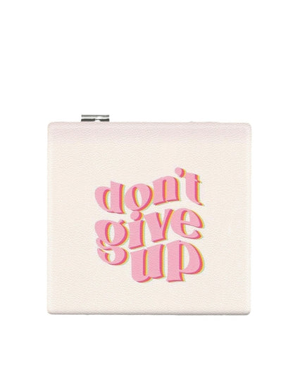 Mirroray - Foldable Slogan Print Compact Vanity Mirror