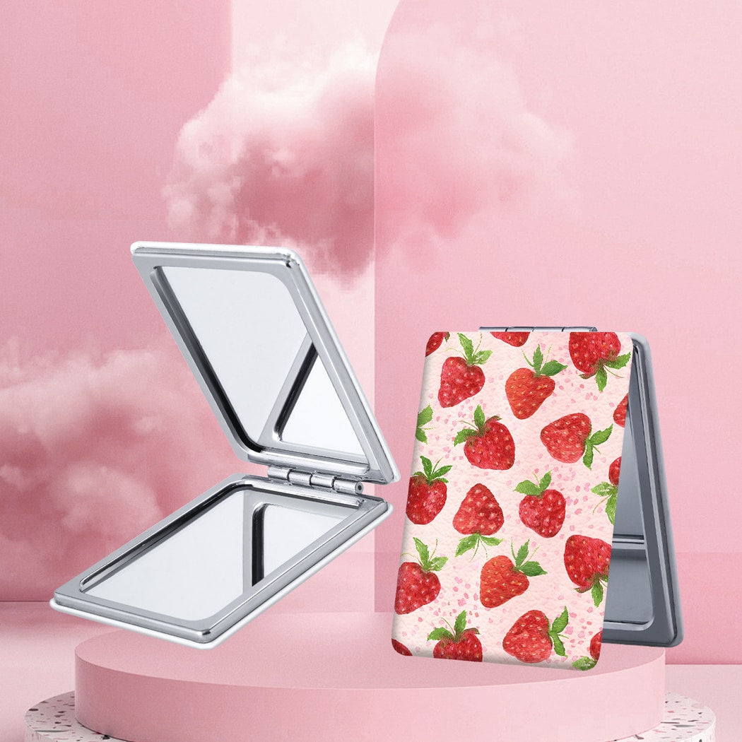 Mirroray - Cartoon Fruit Print Handheld Makeup Mirror