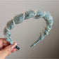Gifty - Ruffled Polka Dot Sheer Look Scrunchie