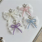 Keypus - Sweet Lace Heart Charm Bow Bag Accent Keychain