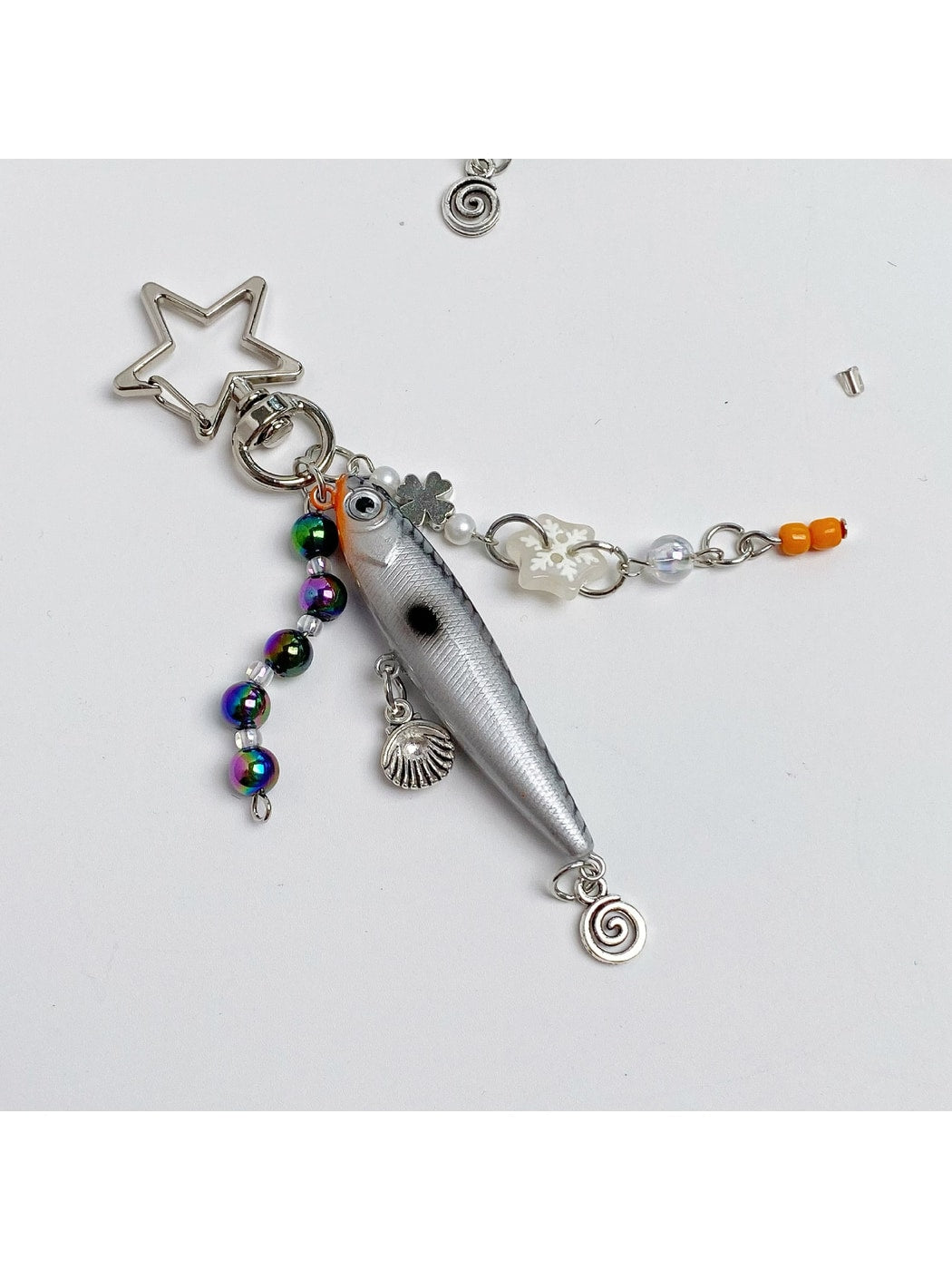 Keypus - Beaded Look Fish Keychain Bag Charm Keychain