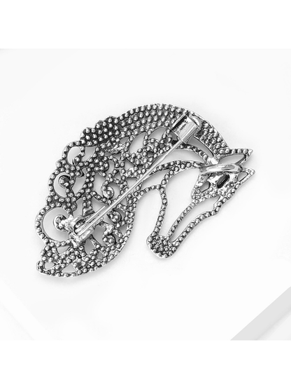 Brovia - Retro Hollow Horse Alloy Fashion Brooch Pin