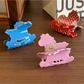 Beau - Rocking Horse Pattern Acetate Claw Clip