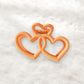 Beau - Double Heart Cutout Plastic Hair Claw Clip