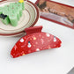 Beau - Classic Christmas Theme Print Claw Clip