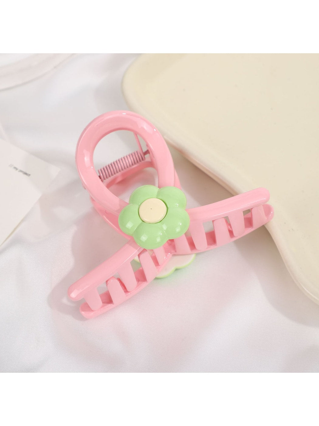 Beau - Retro Floral Bow Shape Hair Section Claw Clip