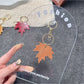 Keypus - Minimal Maple Leaf Bag Charm Alloy Keychain