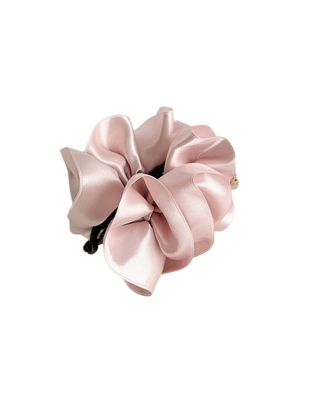 Beau - Pleated Satin Finish Flower Bud Banana Clip