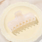 Beau - Marbled Plastic Flat Profile Hair Claw Clip