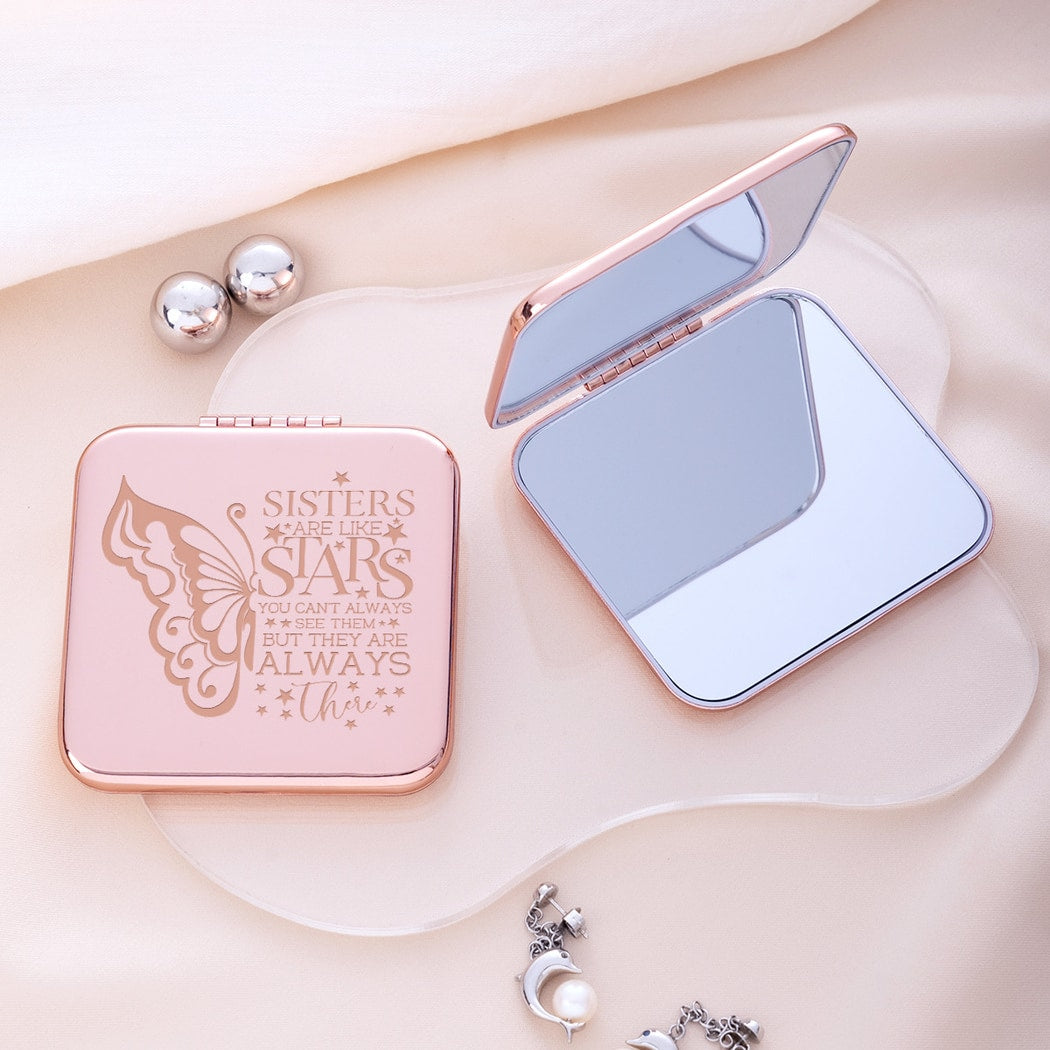 Mirroray - Square Folding Alloy Frame Makeup Mirror