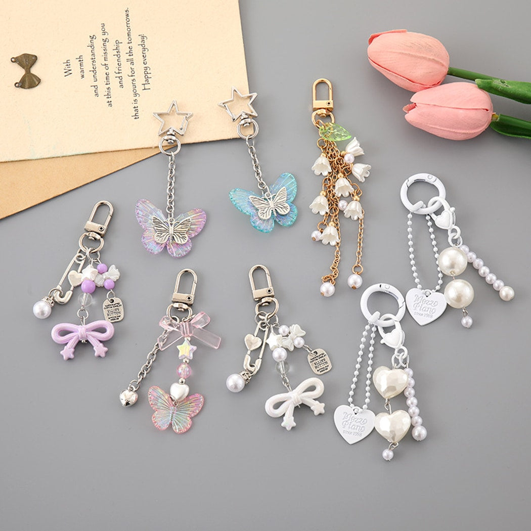 Keypus - Decorative Bow Star and Butterfly Keychain