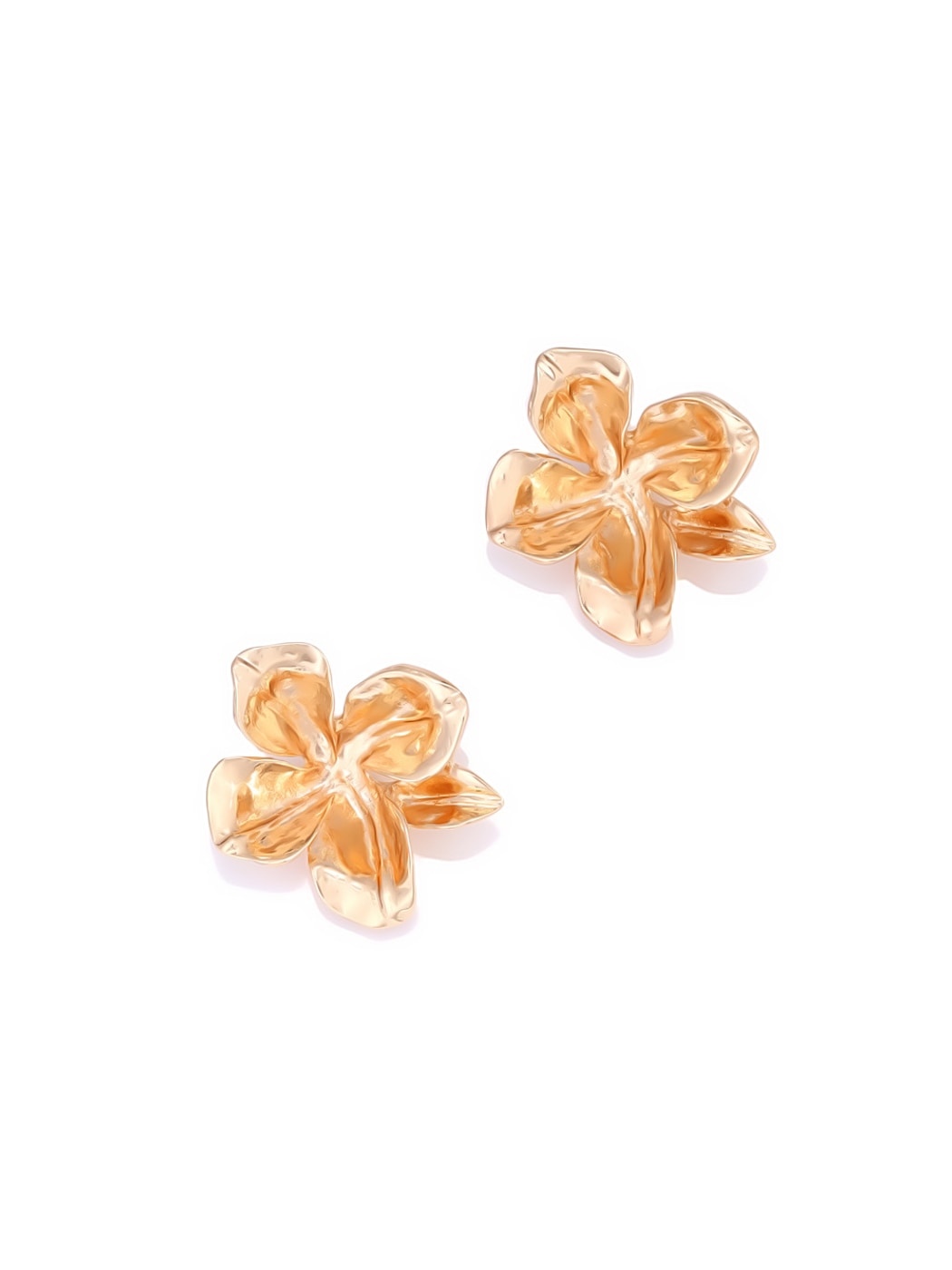 Earedge - Vintage Floral Alloy Plated Finish Earrings