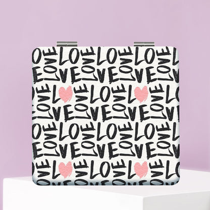 Mirroray - Heart Detail Rectangle Folding Compact Mirror