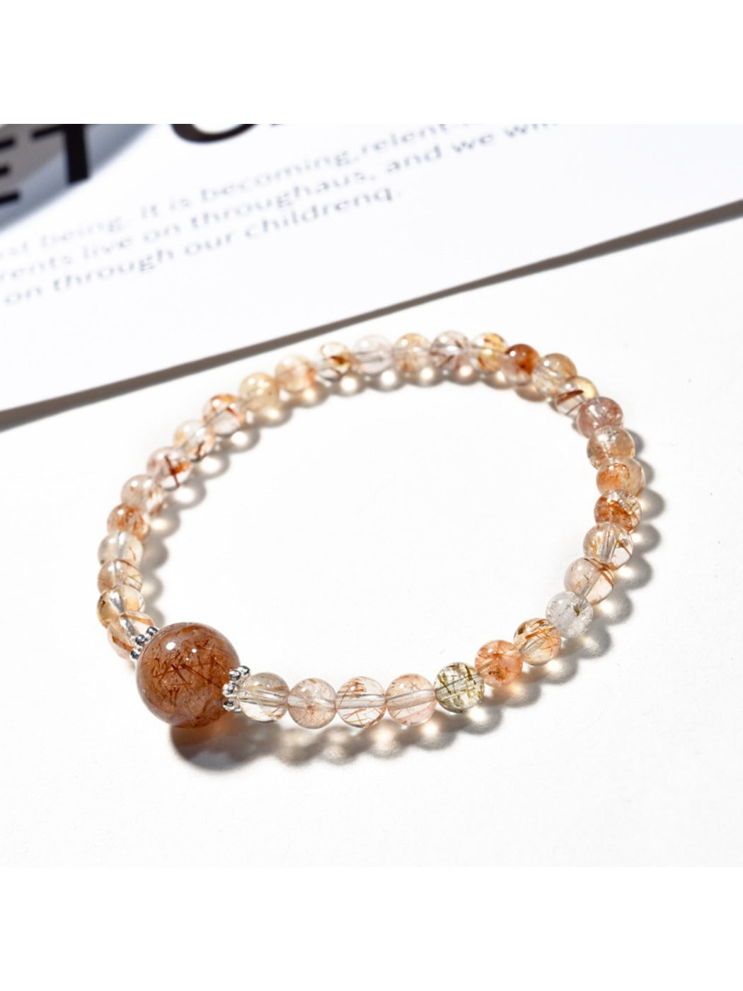 Lovra - Minimalist Color Blocked Crystal Beaded Bracelet