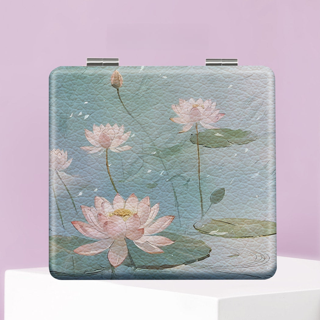 Mirroray - Retro Landscape Print Foldable Compact Mirror