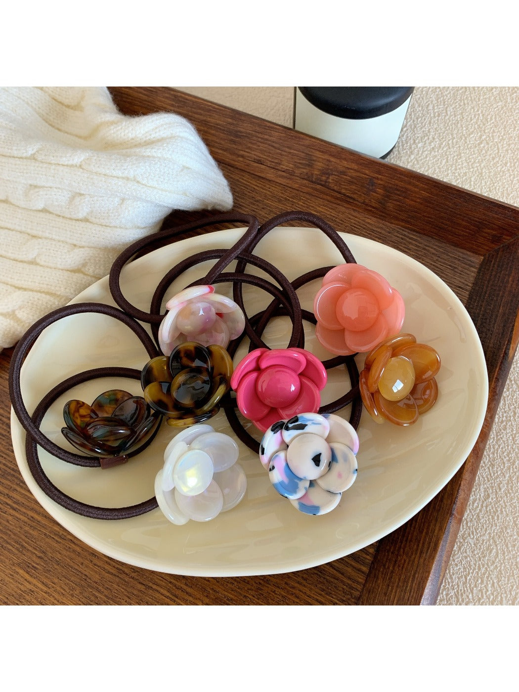 Gifty - Iridescent Acetate Flower Hair Tie