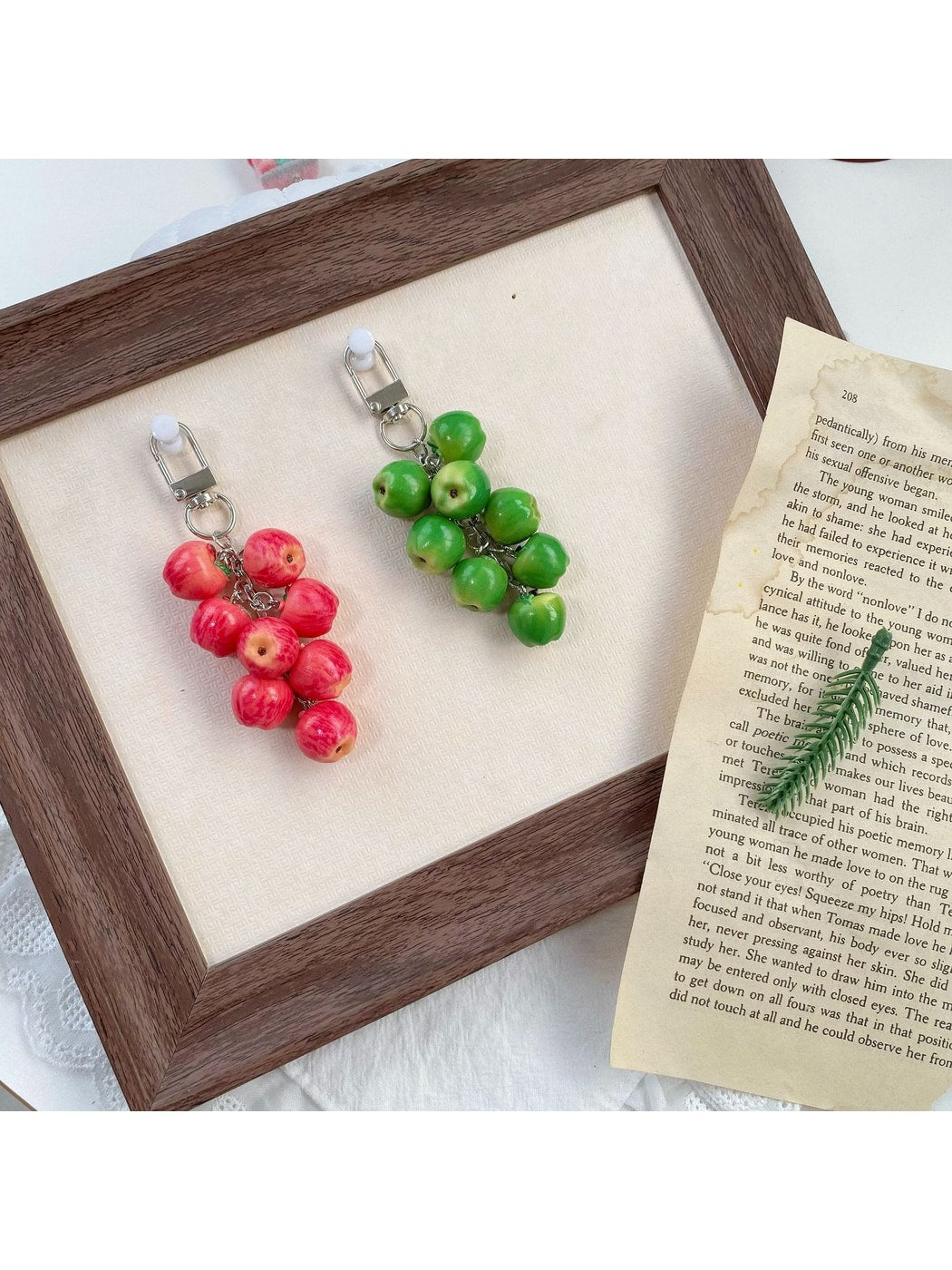 Keypus - Cute Fruit Apple Keychain Bag Charm