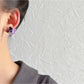 Earedge - Elegant Purple Flower Stud Earrings