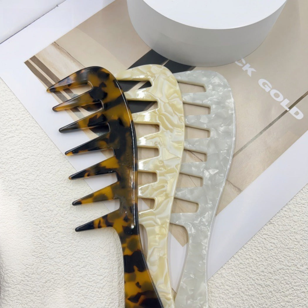 Camerow - Mottled Long-Handle Wide-Tooth Comb