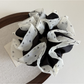 Gifty - Polka Dot Mesh Ruffle Trim Hair Scrunchie