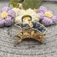 Beau - Floral Leaf Accent Alloy Claw Hair Clip
