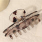 Beau - Vintage Leopard Print Half Moon Claw Clip