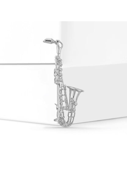 Brovia - Simple Music Theme Saxophone Brooch