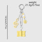 Keypus - Fresh Music Note and Book Charm Keychain