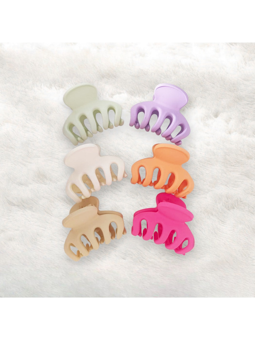Beau - Matte Plastic Pumpkin Design Claw Clip