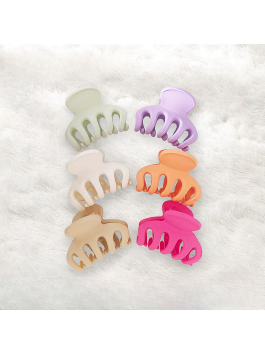 Beau - Matte Plastic Pumpkin Design Claw Clip