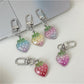 Keypus - Transparent Glitter Gradient Strawberry Keychain