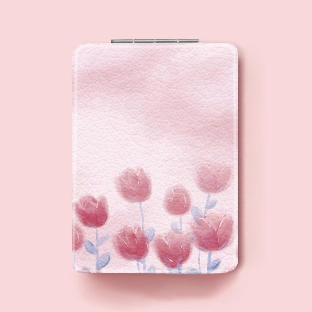 Mirroray - Strawberry Pattern Desktop Foldable Makeup Mirror