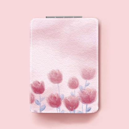 Mirroray - Strawberry Pattern Desktop Foldable Makeup Mirror