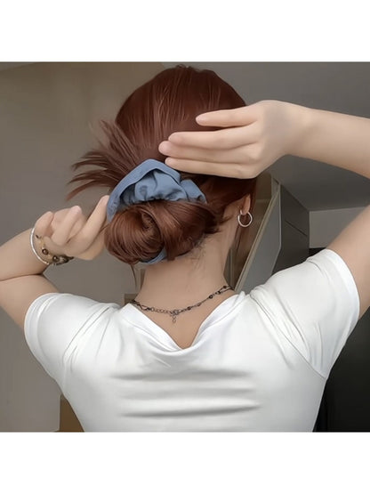 Gifty - Simple Ruffled Polyester Fabric Hair Scrunchie