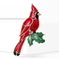 Brovia - Red Bird Branch Accent Alloy Brooch