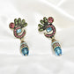 Earedge - Peacock Inspired Vintage Dangle Earrings